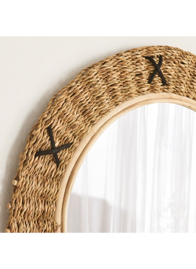 Home Box Naturaloom Rattan Round Mirror 56 Cm  - Image 3