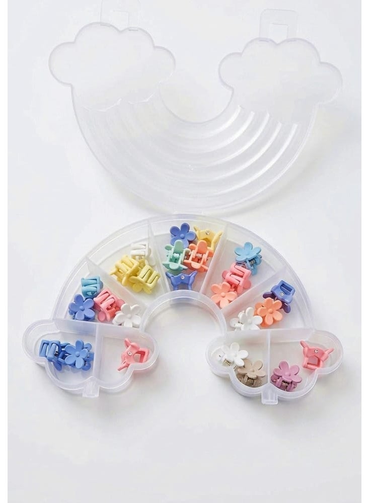 25 Pieces Flower Hair Clips Small Hair Clips for Girls Kids Toddler Hair Styling (Multi-Shape and Color) - Image 1