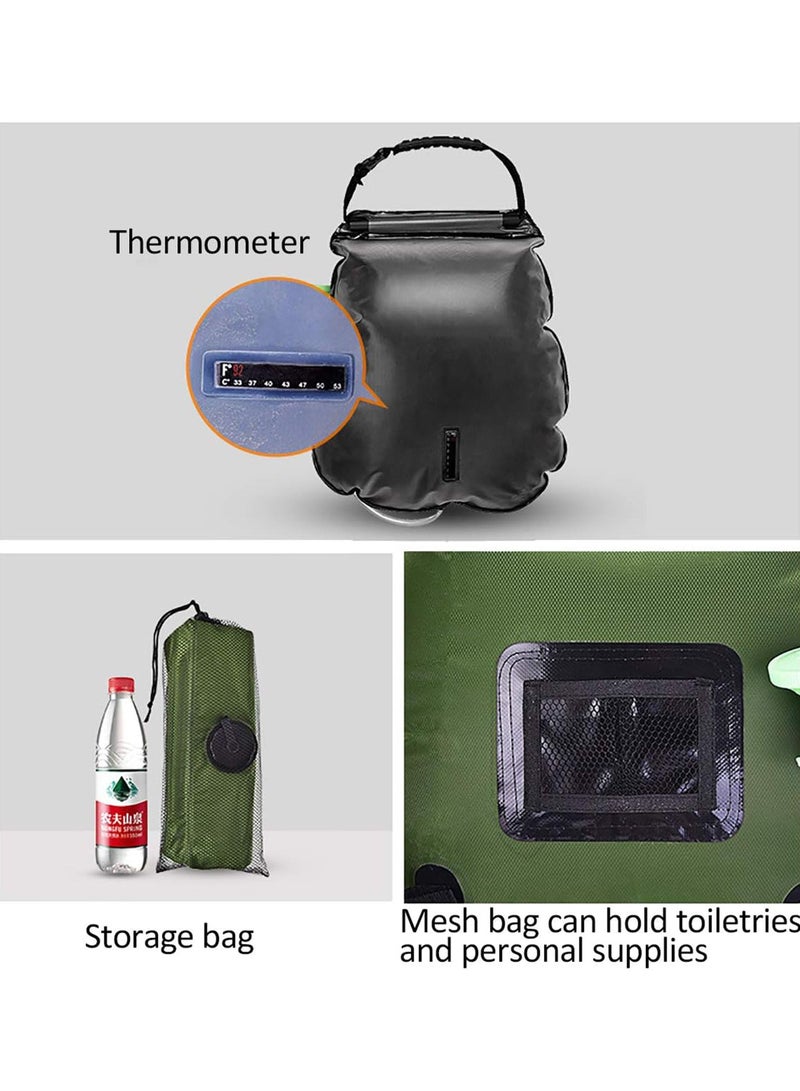 Rock Pow Shower Bag 5 Gallons/20L Portable Camping Shower Bag Solar Bath Bags with Removable Hose and On-Off Switchable Shower Head for Summer Camping Beach Swimming Outdoor Traveling Hiking - Image 5