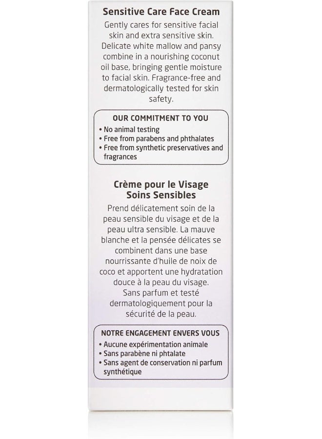 Weleda Baby Sensitive Care Face Cream, 1.7 Fluid Ounce, Plant Rich Moisturizer with White Mallow, Pansy and Sweet Almond Oil - Image 1