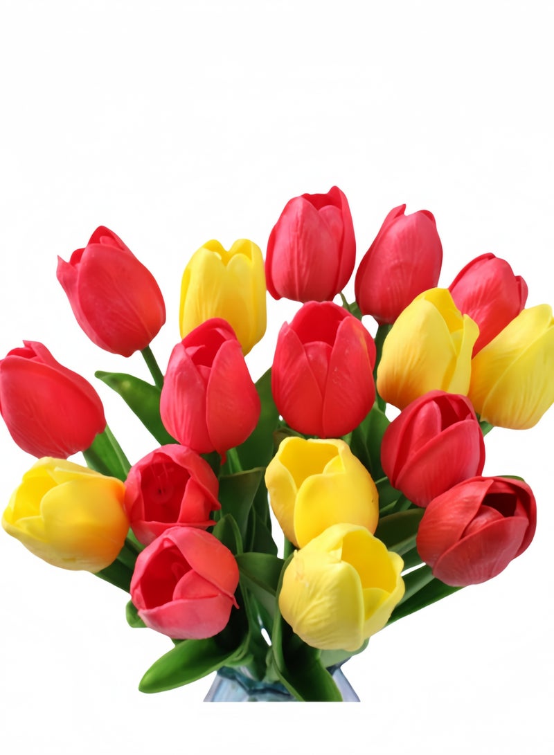 12pcs Artificial Flower Latex Luxury Tulip Bouquet Real Touch Artificial Flowers, Suitable for Wedding, Home Room, Hotel, Event, Valentine's Day, Party, Home Decoration, New Year Gift. - Image 5