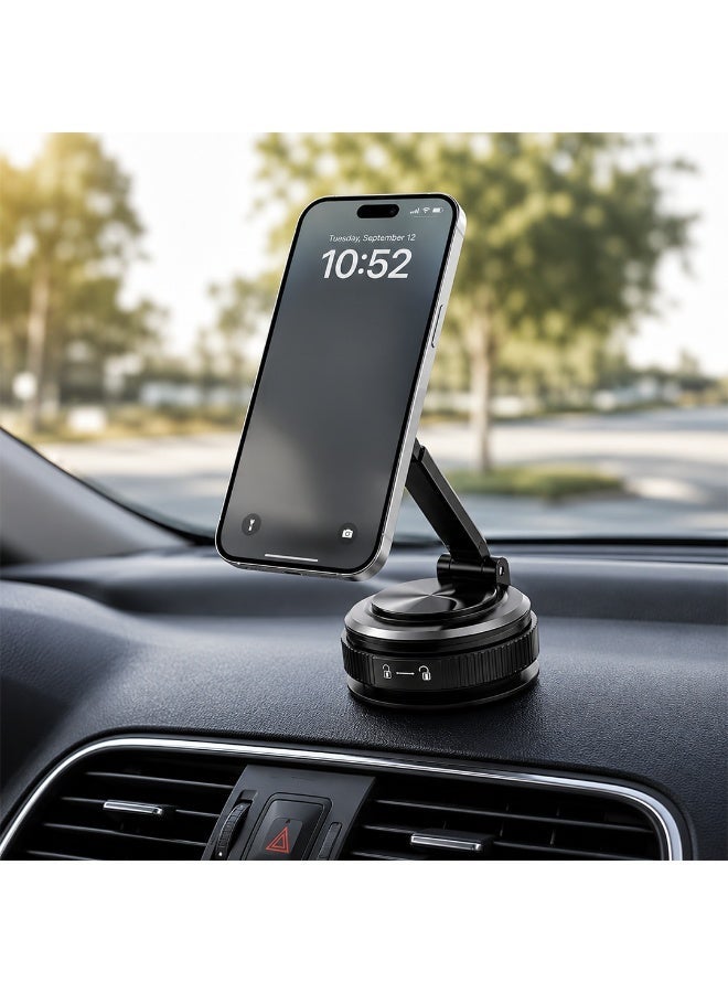 ADMOS MagSafe Magnetic Car Phone Holder, 360° Rotating Vacuum Suction Dashboard Mount, Strong Magnetic Grip for iPhone - Image 4