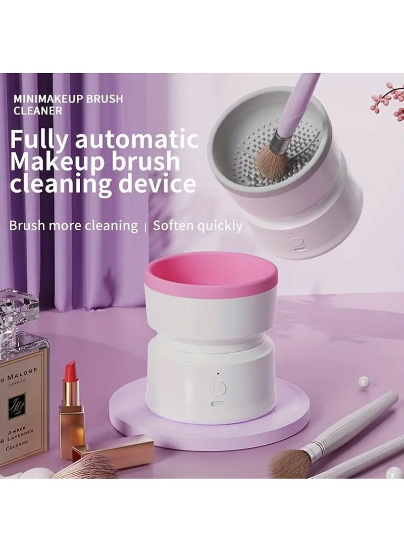 Hihonor 800mAh USB Rechargeable Lithium Battery Mini Electric Makeup Brush Cleaner for Efficient Cosmetic Brush Maintenance with Unscented Deep Cleaning Device and Built-in Battery (Grey)  - Image 3