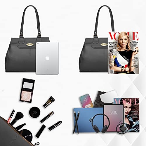 Fostelo Women's Kathleen Satchel Tote Handbag for Women | Ladies Purse | Stylish Shoulder Bag | Gift For Women | Black - Image 4