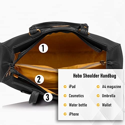 Fostelo Women's Kathleen Satchel Tote Handbag for Women | Ladies Purse | Stylish Shoulder Bag | Gift For Women | Black - Image 5
