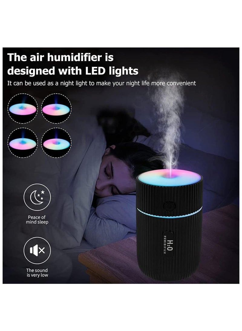 HomarKet Homarket Essential Oil Diffuser, Ultrasonic Cool Mist Aromatherapy Diffusers Aroma Humidifier with Colour Changing LED Lights Aromatherapy Diffuser for Car, Home, Office, 220ml (Black)  - Image 3