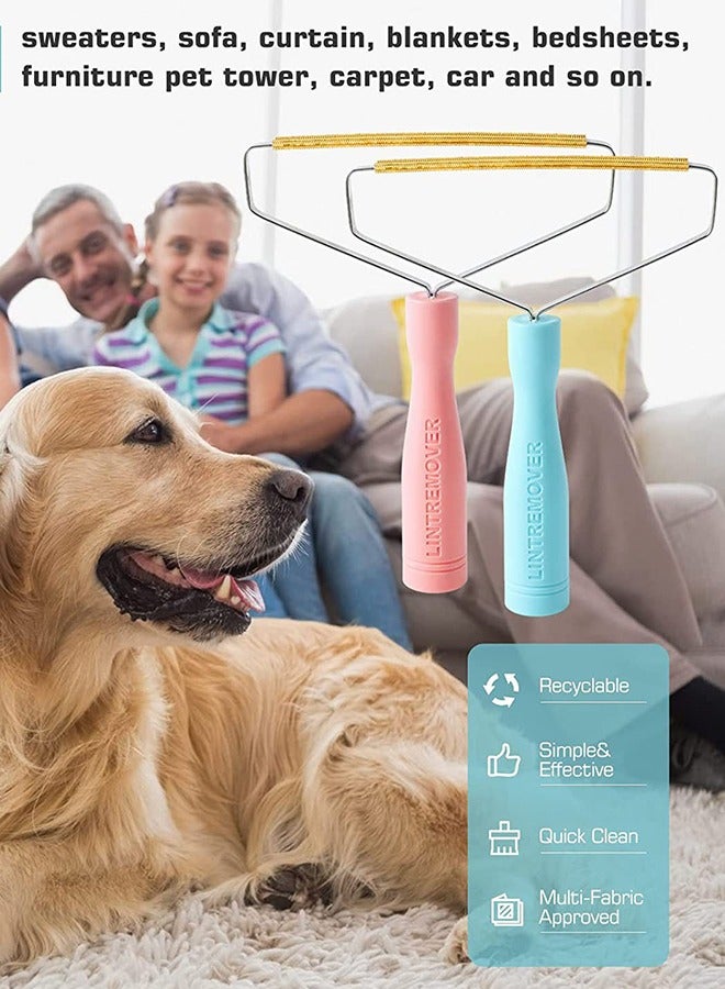 كيلا مزيل شعر الحيوانات الأليفة، مزيل شعر القطط القابل لإعادة الاستخدام، مزيل شعر الكلاب متعدد الأقمشة ومكشطة السجاد للأثاث وأبراج الحيوانات الأليفة والمزيد من الحصول على كل شعر （2 قطعة） - Image 4