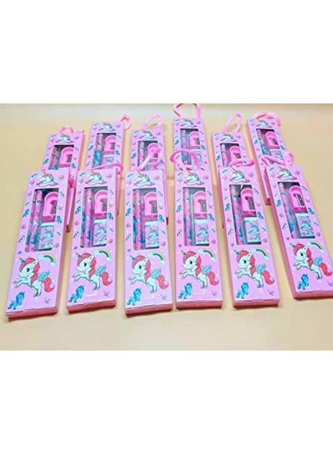 Tera13 Birthday Return Gifts For Kids Stationery Gifts (6 Pcs) Stationary Set Kit For Girls Unicorn Theme Pencil Eraser Sharpener For Kids Return Gifts For Kids Kanjak Gifts, Multicolor - Image 2