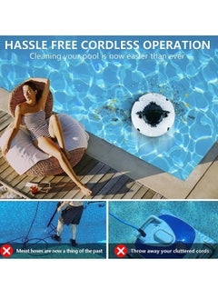 KASTWAVE Cordless Robotic Pool Cleaner, Pool Vacuum for Above Ground Pool, Dual-Drive Motors, 90-120 Mins Working Time, IPX8 Waterproof, Lightweight, Auto-Dock Technology  - Image 2
