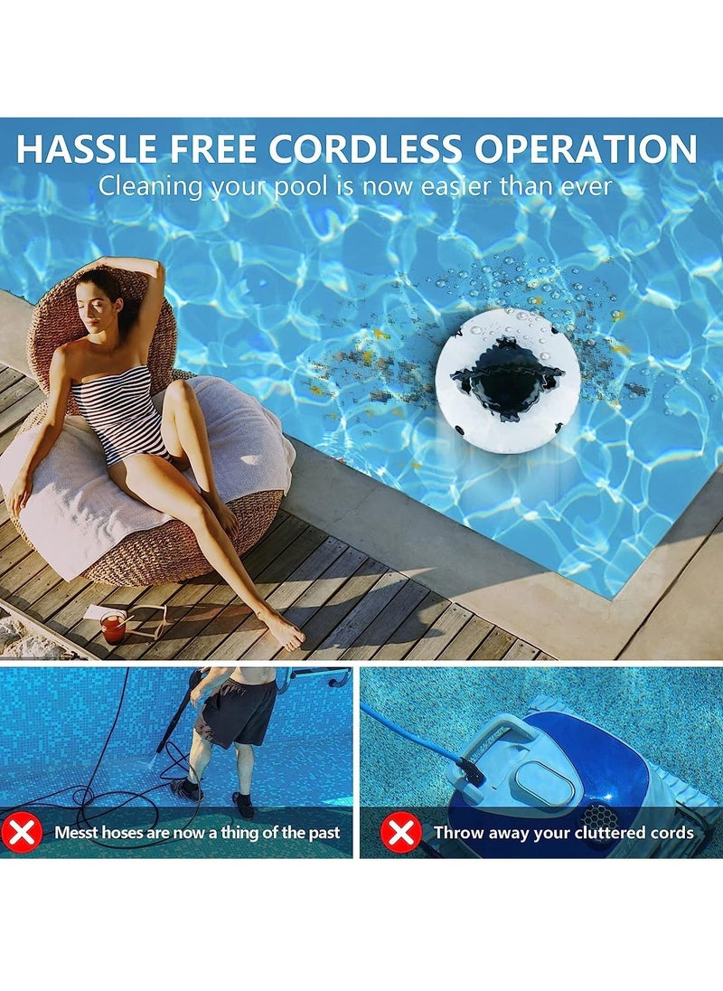 KASTWAVE Cordless Robotic Pool Cleaner, Pool Vacuum for Above Ground Pool, Dual-Drive Motors, 90-120 Mins Working Time, IPX8 Waterproof, Lightweight, Auto-Dock Technology  - Image 2