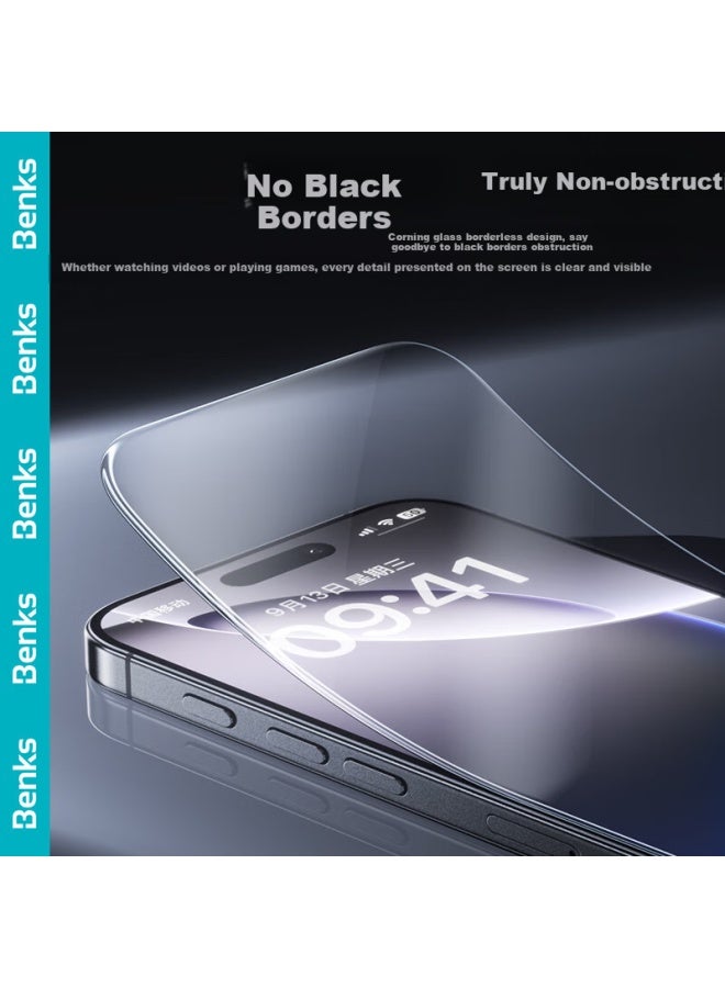 Benks (Benks) [Corning Full Transparent Ar Film] For Apple 15Promax Anti-Glare Tempered Glass Film, High Definition Edge-To-Edge Screen Protector For Iphone 15Promax, Anti-Fingerprint Protection Film - Image 2