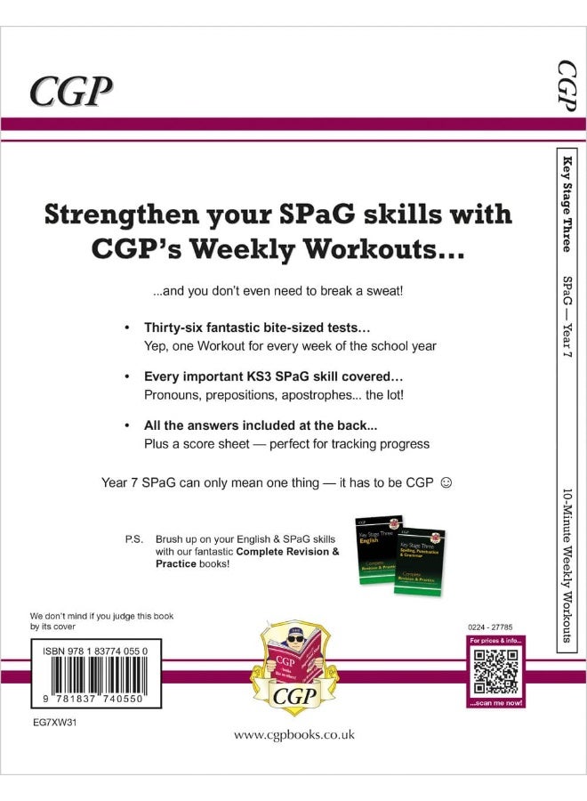 New KS3 Year 7 Spelling, Punctuation and Grammar 10-Minute Weekly Workouts - Image 2