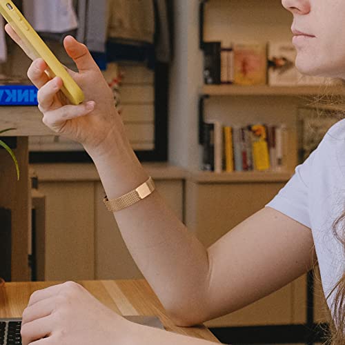 Vanjua for Fitbit Inspire 3 Bands Women Men, Stainless Steel Metal Mesh Loop Adjustable Magnetic Wristband Replacement Straps Compatible with Fitbit Inspire 3 Fitness Tracker (Rose Gold) - Image 5