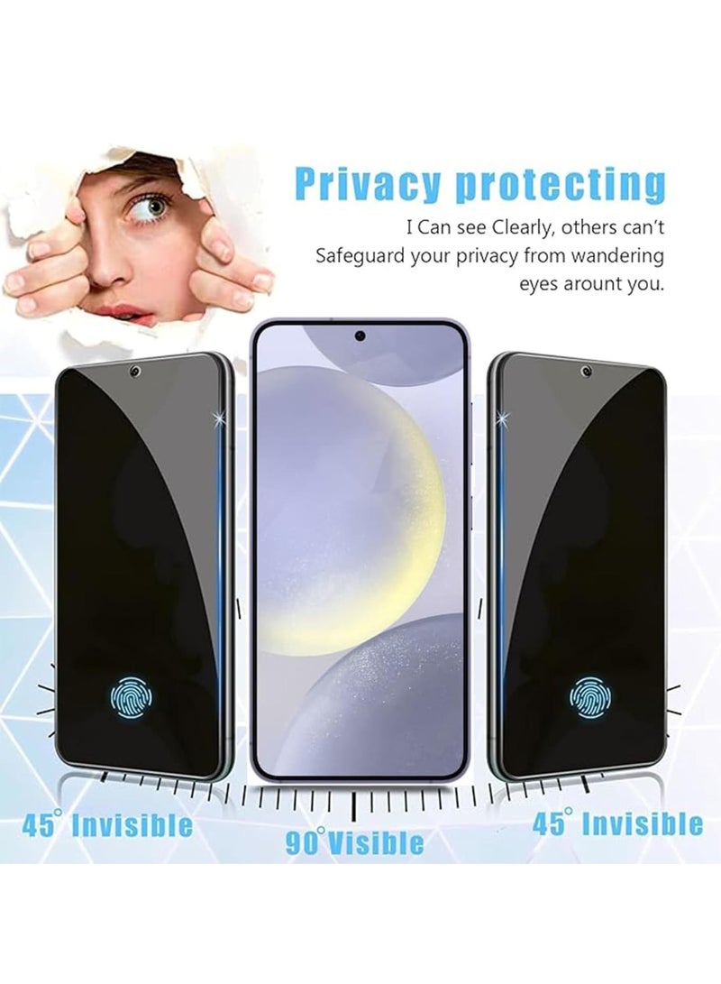 YJS Samsung Galaxy S25 Edge Privacy Glass Screen Protector  Tempered Glass Film 9H Hardness Scratch Resistant Screen Protector for Galaxy S25 Edge - Image 2