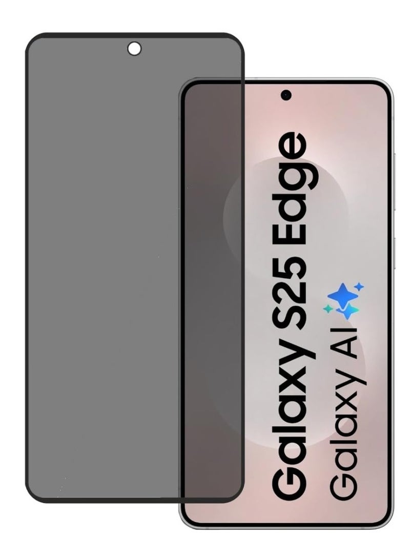 YJS Samsung Galaxy S25 Edge Privacy Glass Screen Protector  Tempered Glass Film 9H Hardness Scratch Resistant Screen Protector for Galaxy S25 Edge - Image 1