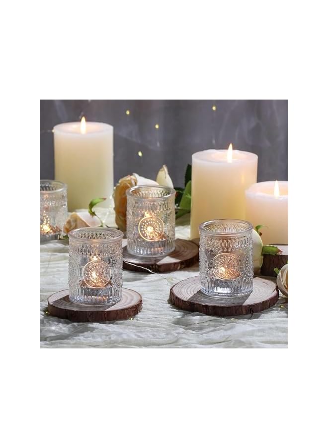 The Bros 24pcs Clear Glass Votive Candle Holders, Vintage Candle Holder for Votives&Tea Lights&Floating Candles, Wedding Decorations for Receptions, Fall Wedding Christmas - Image 2