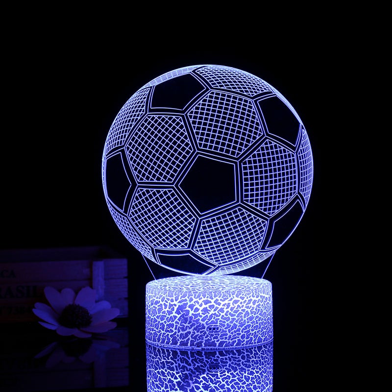 3D Soccer Led Night Light Illusion Lamp Color Changing Lights Bedside Table Desk Lamp with Touching & Remote Control for Kids Gifts Home Decoration - Image 3