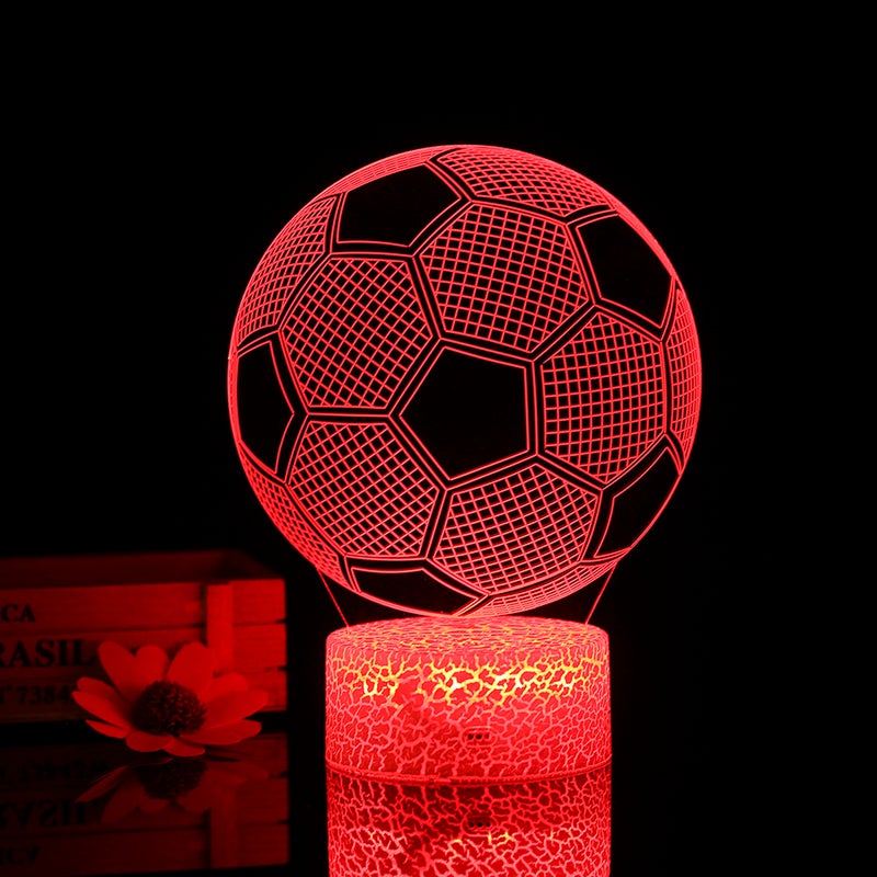 3D Soccer Led Night Light Illusion Lamp Color Changing Lights Bedside Table Desk Lamp with Touching & Remote Control for Kids Gifts Home Decoration - Image 5