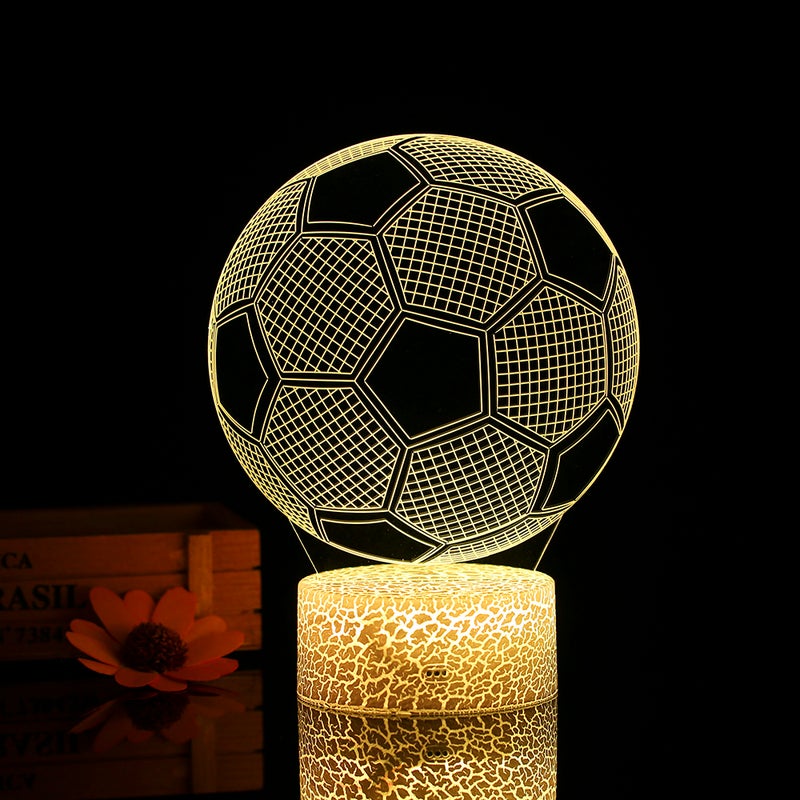 3D Soccer Led Night Light Illusion Lamp Color Changing Lights Bedside Table Desk Lamp with Touching & Remote Control for Kids Gifts Home Decoration - Image 4