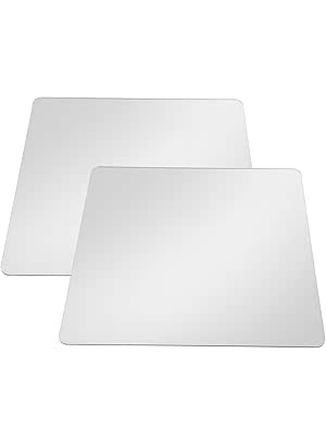 Self Adhesive Mirror Tiles 2 Pack Square Peel and Stick for Bathroom Bedroom Gym Wardrobe - Image 1