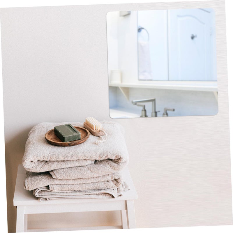 Self Adhesive Mirror Tiles 2 Pack Square Peel and Stick for Bathroom Bedroom Gym Wardrobe - Image 5