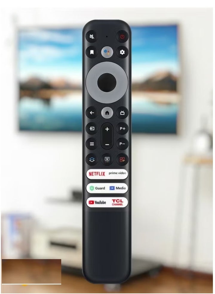 ELTRAZONE - Replacement TCL Remote Control RC902V for TCL Android TV Mini-LED QLED 4K UHD Smart TV with Netflix, Prime Video, YouTube, Guard, Media, and TCL Channel - Image 1