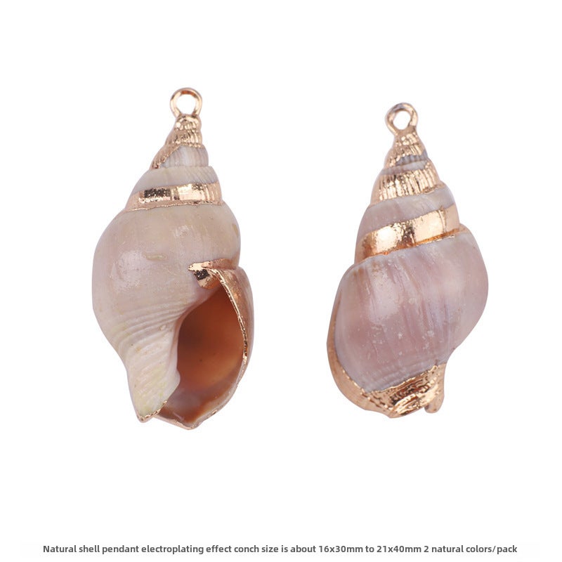 DIY Seashell Pendant Plating Materials for Handmade Earrings and Wind Chimes Style ten conch 