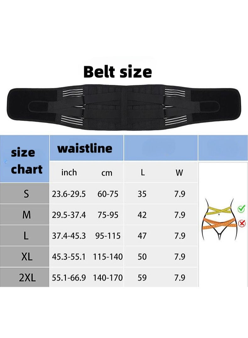Back Brace, Lower Back Pain Relief with 7 Stays, Adjustable Back Support Belt for Work, Back Brace for Lower Back Pain Relief,Anti-skid Lumbar Support for Sciatica Scoliosis for Men and Women,Size S - Image 3