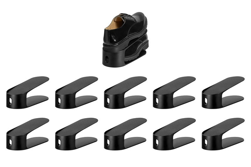 Litem Shoe Slot Organizer 10Pack Size 984 inch Black - Image 1