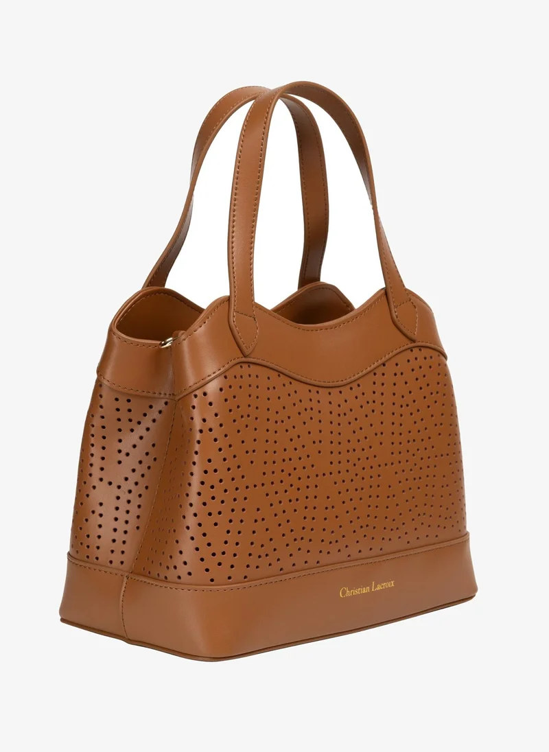 Christian Lacroix Christian Lacroix Women's Nebula Genuine Leather Tote Bag - Tan