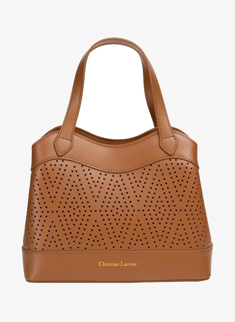 Christian Lacroix Christian Lacroix Women's Nebula Genuine Leather Tote Bag - Tan