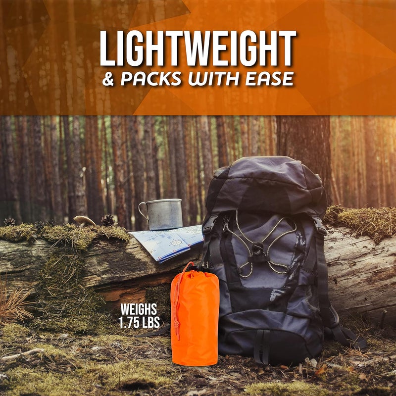 Lingito Heavy Duty Rain Poncho for Backpacking, Waterproof Lightweight for Adults, Military, Emergency, Camping, Men, Women - Image 4