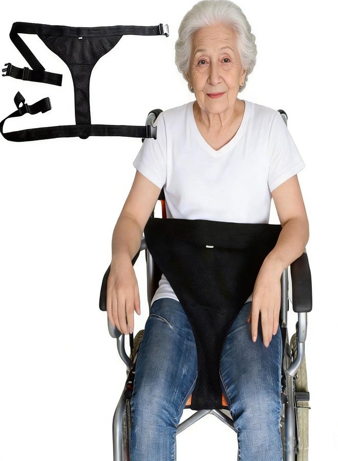 AUSTYLCO Wheelchair Safety Belt,Anti-Slip Wheelchair Seat Belt with Adjustable Secure Buckle,Wheelchair Harness for Seniors Elderly,Patients Black Mesh - Image 1
