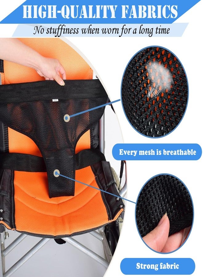 AUSTYLCO Wheelchair Safety Belt,Anti-Slip Wheelchair Seat Belt with Adjustable Secure Buckle,Wheelchair Harness for Seniors Elderly,Patients Black Mesh - Image 2