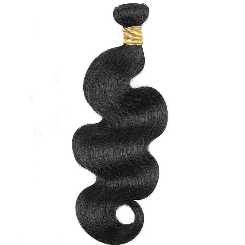 Misoun Human Hair Bundles Brazilian Body Wave One Bundle 18inch 12A 100 Unprocessed Virgin Body Wave Quick Weaves Raw Human Hair Bundles Deals Natural Black - Image 2