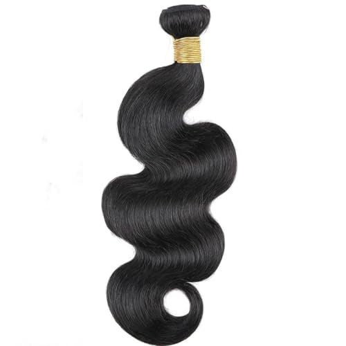Misoun Human Hair Bundles Brazilian Body Wave One Bundle 18inch 12A 100 Unprocessed Virgin Body Wave Quick Weaves Raw Human Hair Bundles Deals Natural Black - Image 1