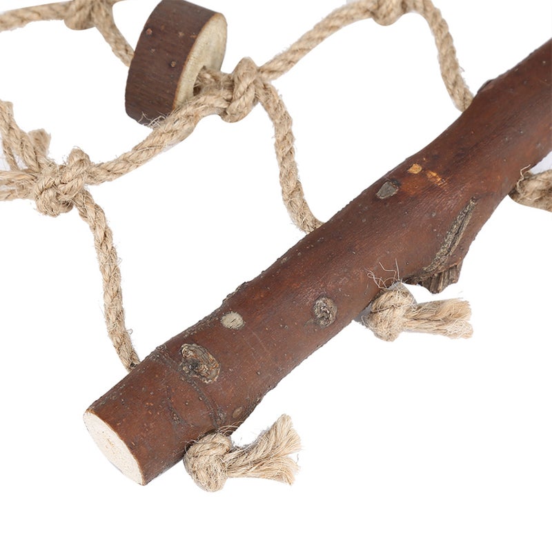 1Pc Cage Bird Parrot Toys Hemp Rope Climbing Ladder Birds Natural Interesting Sewing Toy - Image 5