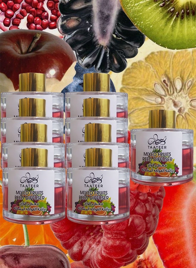 TAATEER 10 Pieces Mixed Fruits Reed Diffuser 100ml - Image 1