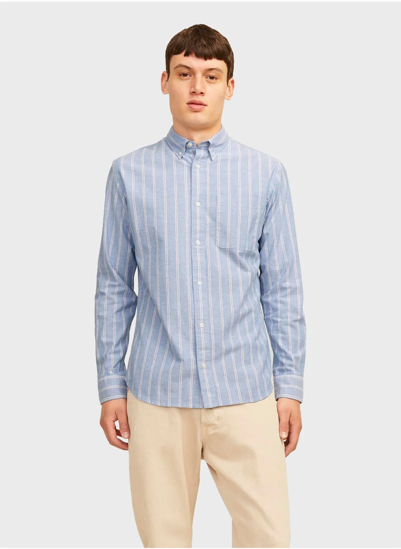 جاك اند جونز Stripes Relaxed Fit Shirt