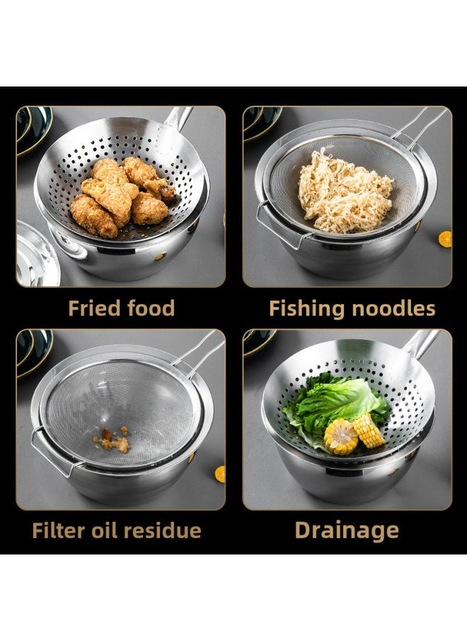Generic 304 Stainless Steel Extra Thick Oil Basin With Lid Household Kitchen Oil Cylinder Commercial Lard Seasoning Basin Oil Drum Colander Suit-Specifications:9寸【特厚款】油鼓 ★ No Cover ★   Free Extra Thick Spoon-Color:Default Items  - Image 4