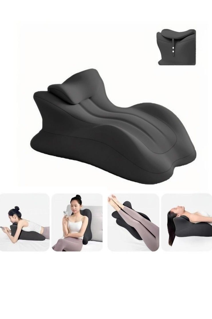 والالا وسادة ظهر إسفينية، مسند سرير، وسادة قابلة للتعديل، وضعية الساق، وسائد للسرير، وسادة إسفنجية ذكية للبالغين، دعم الظهر، وسادة للقراءة للأسرة والأرائك، النوم، تخفيف آلام الظهر والساق، ارتجاع المريء، مضاد للشخير - Image 1