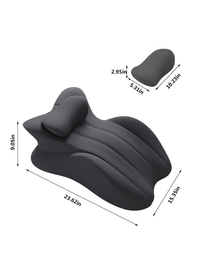 والالا وسادة ظهر إسفينية، مسند سرير، وسادة قابلة للتعديل، وضعية الساق، وسائد للسرير، وسادة إسفنجية ذكية للبالغين، دعم الظهر، وسادة للقراءة للأسرة والأرائك، النوم، تخفيف آلام الظهر والساق، ارتجاع المريء، مضاد للشخير - Image 5