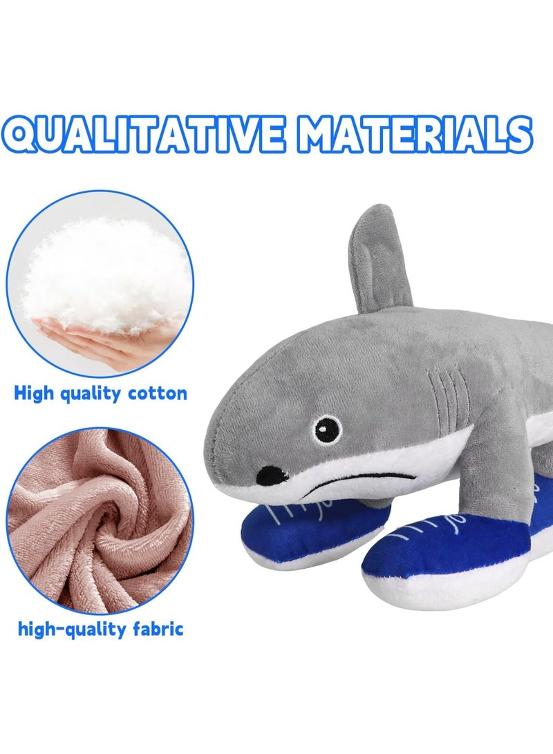 اكسيسن 2 قطعة من ألعاب الدمى الإيطالية: Tung Tung Tung Sahur و Tralalero Tralala، دمية حيوان محشوة - Image 3