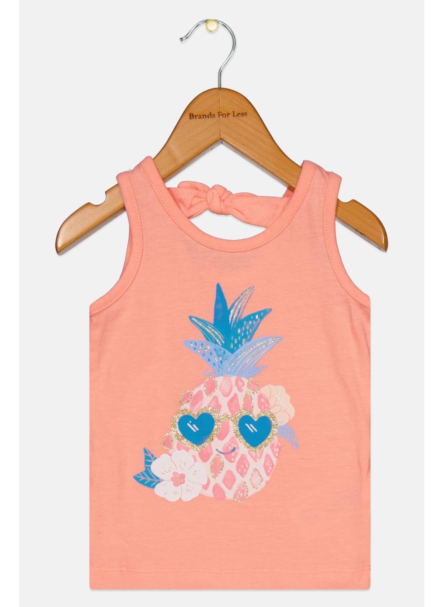 carter's Toddlers Boy Round Neck Graphic Print Tank Top, Blush Orange  - Image 1