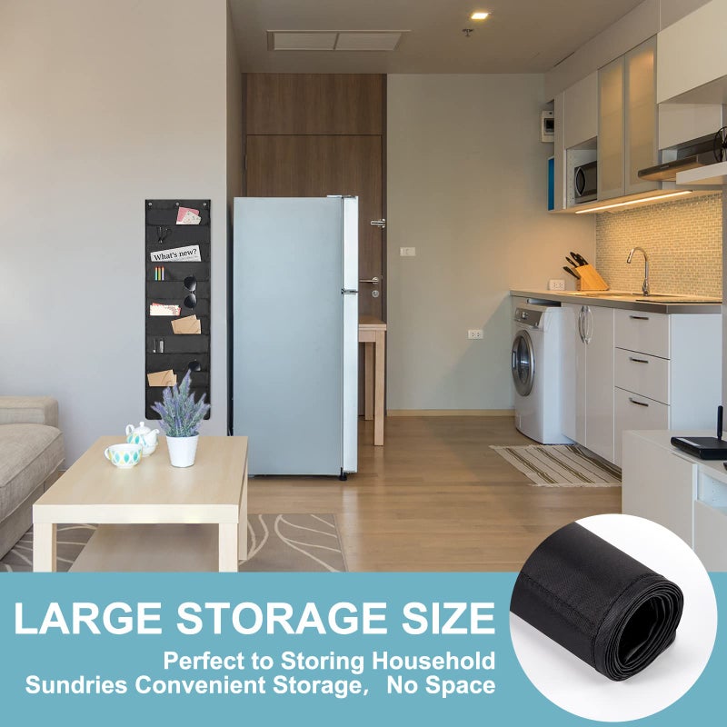 Geyee 4 Pack Hanging Wall File Organizer, Storage Pocket Chart, over Door Hangers Included, Hanging Wall Paper Organizer for File Folders, Classroom Mailbox, Home Office Papers(10 Pocket) - Image 5