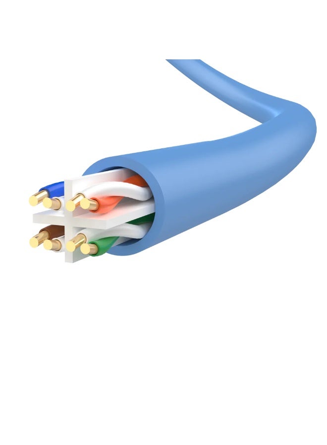 يوني تيك CAT6 UTP Ethernet Cable, RJ45 LAN Network Patch Cable, Up to 1Gbps Speed, 250MHz Bandwidth, Gold-Plated Connectors, Fluke Tested, Compatible with PC/Laptop/Router/Printer |Y-C1808ABL - Image 5