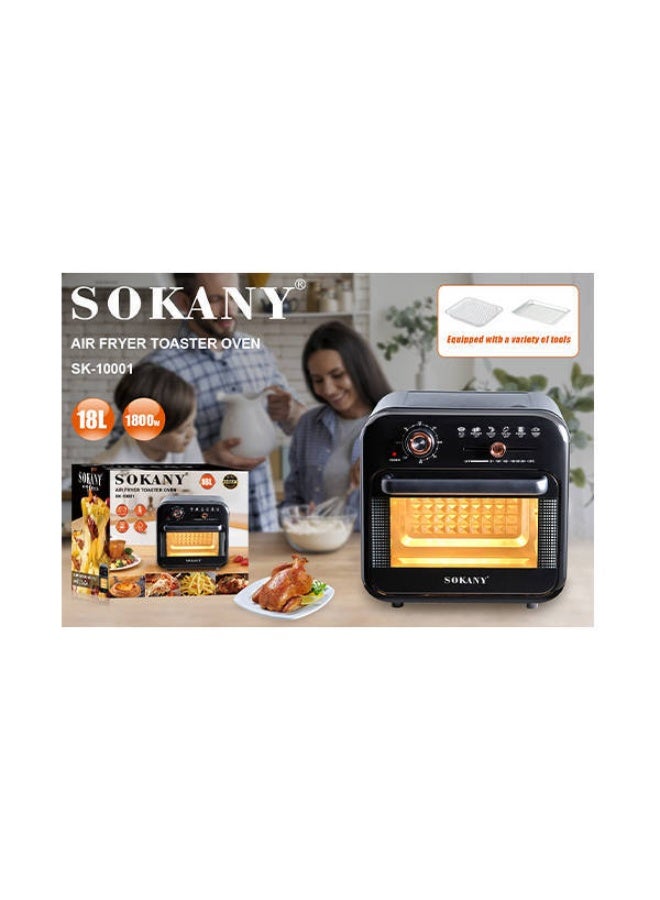 سوكاني قلاية فرن سوكاني 18 لتر 1800 وات اسود SK-10001 - Image 2