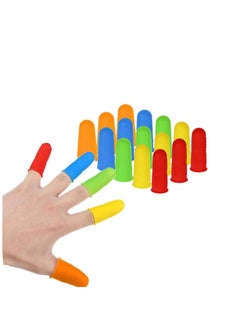 Y&D 15 Pieces Silicone Hot Glue Gun Finger Caps, 5Colors Guard Protectors or Wax Rosin Resin Honey Adhesives Scrapbooking Sewing in 3 Sizes Red Blue Yellow Green Orange  - Image 1