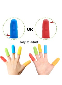 Y&D 15 Pieces Silicone Hot Glue Gun Finger Caps, 5Colors Guard Protectors or Wax Rosin Resin Honey Adhesives Scrapbooking Sewing in 3 Sizes Red Blue Yellow Green Orange  - Image 4