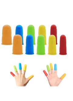 Y&D 15 Pieces Silicone Hot Glue Gun Finger Caps, 5Colors Guard Protectors or Wax Rosin Resin Honey Adhesives Scrapbooking Sewing in 3 Sizes Red Blue Yellow Green Orange  - Image 2